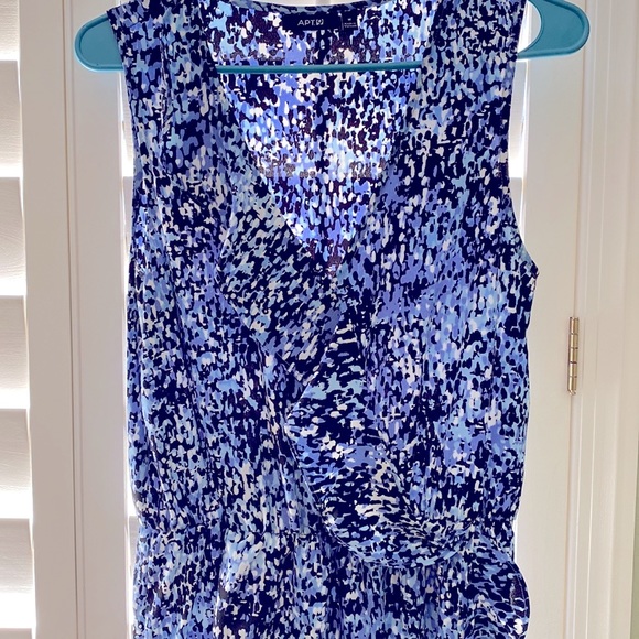 Blue / black summer dress - Picture 2 of 3